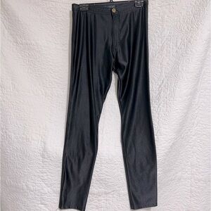 EIKO Womens Shimmering Black Leggings, Size Large
